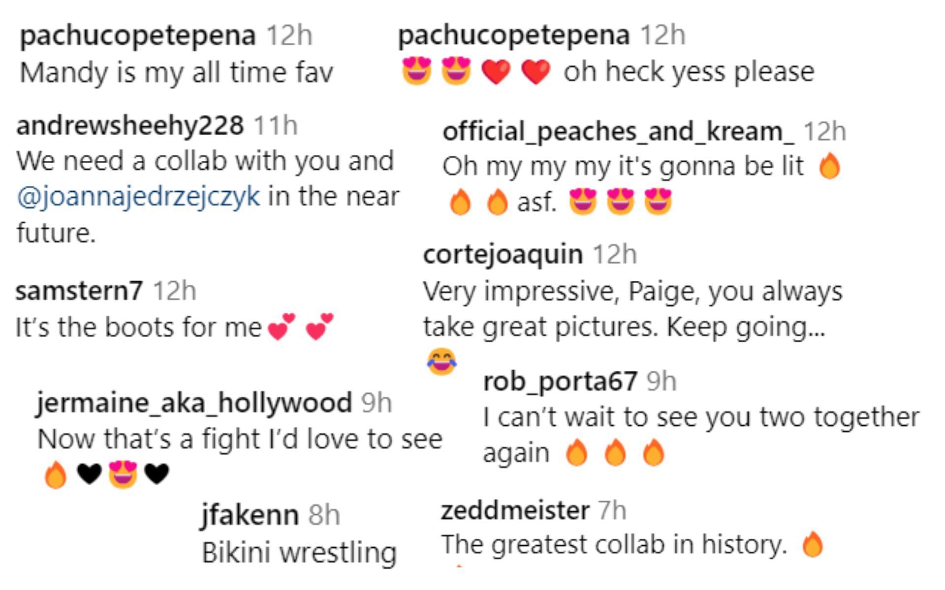 Fan reactions to Paige VanZant and Mandy Rose teasing another collaboration